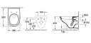 V&B O.novo Vegghengt toalett 360x560 mm, Hvit med DirectFlush og C+