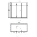 INR Iconic Nordic Rooms Dusjnisje ARC 7 Frame Måltilpasset Krom / Frostet Glass