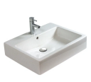 Duravit Vero Toppmontert Servant 595x465 mm, 3 blanderhull, Wondergliss