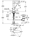 Grohe Plus servantbatteri Med svingbar tut, Brushed hard Graphite