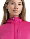 Icebreaker Merino Quantum III LS Zip Hood Dame Tempo/Electron Pink/Cb M