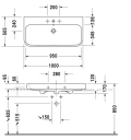 Duravit Happy D.2 Toppmontert Servant 1000x505 mm, 1 blanderhull