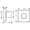 Axor Starck Organic Highflow Termostat For innbygging, Børstet Messing