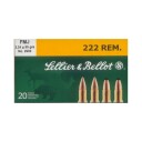 Sellier & Bellot 222 Rem 50 grain FMJ (17,95 pr stk)