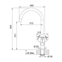 Franke Ambient blandebatteri med ventil (stål)