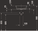 Duravit White Tulip Toppmontert Servant Ø430 mm, u/bl.hull, u/o.l, Hvit