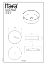 Hafa Circle Steel Toppmontert servant Ø376 mm, Børstet Sort Krom