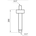 Tapwell Fl271-200 Taknedløp L200mm Brushed Nickel