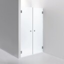 INR Iconic Nordic Rooms Dusjnisje ARC 3 Måltilpasset Brushed Stainless / Timeless Klart Glass