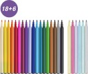 Faber-Castell - Felt-tip pen unicorn 18+6 + stickers (554221)