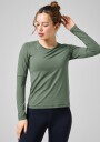 Casall Essential Mesh Detail Long Sleeve Dame Dusty Green 34