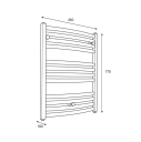 Hafa Ellips håndkletørker 1180x450 mm, Hvit