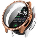 Samsung Galaxy Watch7 Rhinestone Dekorative Deksel med Skjermbeskytter - 44mm - Roségull