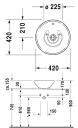 Duravit Bacino servant, Ø42 cm, hvit