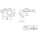 V&B Collaro Vegghengt servant 650x470 mm, 1 bl.h, m/o.l, Stone White