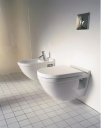 Duravit Starck 3 Vegghengt bidé 360x540 mm, 1 blanderhull, WonderGliss