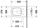Duravit DuraStyle Vegghengt toalett 370x540 mm, Hvit med HygieneGlaze