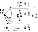 Duravit No.1 Urinal 305x290 mm, Uten Flue, Hvit