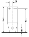 Duravit Starck 1 Sisterne, Puro Skjult vanntilkobling