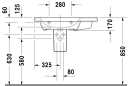 Duravit DuraStyle Møbelservant 800x480 mm, 1 bl.hull, m/overløp, Hvit