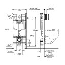 GROHE RAPID SL SISTERNE M/HVIT TRYKKPLATE