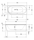 Duravit Darling New Badekar m/panel 1900x900 mm. Høyre hjørne