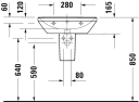 Duravit D-Neo Vegghengt Servant 600x440 mm, u/bl.hull, m/o.l, Hvit