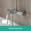 Hansgrohe Croma Select S Showerpipe 280 Ø280 mm, 1jet, Kartermostat, Krom