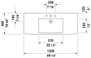 Duravit Vero Møbelservant 1250x490 mm, 1 bl.hull, u/overløp, Hvit