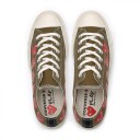 Comme Des Garcons Play X Converse Cdg Multi Low Top Khaki Sko Grønn  unisex 42