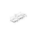 Dansani Calidris Form Servant, Dobbel 120,2x40,5 cm, Sort Matt