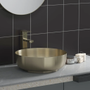 Bathlife Klenod Toppmontert Servant 406x406x120 mm, Børstet Gull