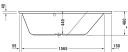 Duravit Paiova 5 Badekar for innbygging 1770x1300 mm, Høyre hjørne