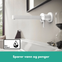 Hansgrohe Finoris 2-hulls Servantbatteri For innbygning, 22,8 cm tut, Hvit Matt