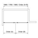 Svedbergs 180° Dusjnisje Rett 156,5 cm, Krom/Bronseglass