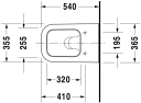 Duravit Happy D.2 Vegghengt toalett 365x540 mm, Hvit med HygieneGlaze