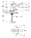 Grohe Start Eco blandebatteri med lav kran (krom)