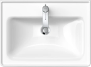 Duravit D-Neo Møbelservant 650x480 mm, 1 bl.hull, m/o.l, Hvit m/WG