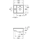 V&B Subway 60 XU Kjøkkenkum 545x440 mm, m/oppl., Hvit m/C+