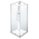 Porsgrund Showerama 10-5 F Dusjkabinett - Firkantet Hvit Matt / 90x90cm Klart Glass