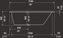 Duravit No.1 Badekar for innbygging 1500x800 mm, Hvit