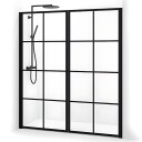 Macro Design Empire Nisjedusj Saloon Gunmetal / 196-199cm Klart Glass med Sprosser