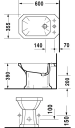 Duravit Serie 1930 Gulvstående bidé 355x600 mm, 1 blanderhull