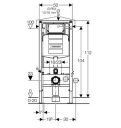 Geberit Duofix Sigma Sisterne, 112 cm Frontbetjent, Standardmodell