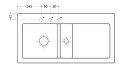 V&B Subway 60 Kjøkkenkum 1000x510 mm, m/oppl., ven, Hvit m/C+