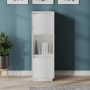 vidaXL Highboard hvit 38x35x117 cm heltre furu