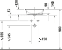 Duravit White Tulip Toppmontert Servant Ø430 mm, u/bl.hull, u/o.l, Hvit m/WG