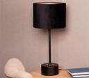 Scanlight Merida bordlampe med velour lampeskjerm - Svart/Messing