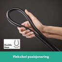 Hansgrohe Unica Dusjstang Med slange, 65 cm, Sort Matt