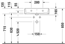 Duravit Vero Air Møbelservant 600x470 mm, u/bl.hull, u/o.l, Hvit m/WG